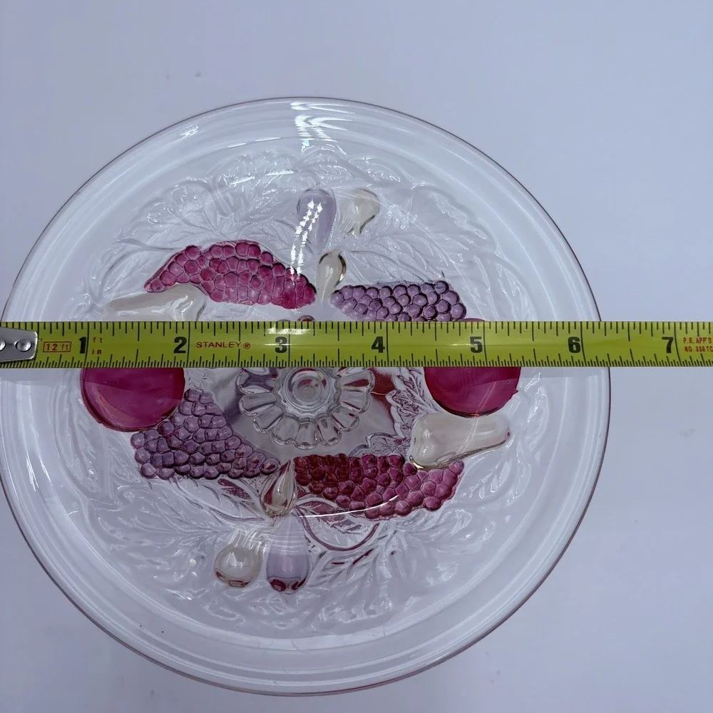 WestMoreland Glass Della‎ Robbia Fruits Small Compote Pedestal Candy Dish VTG